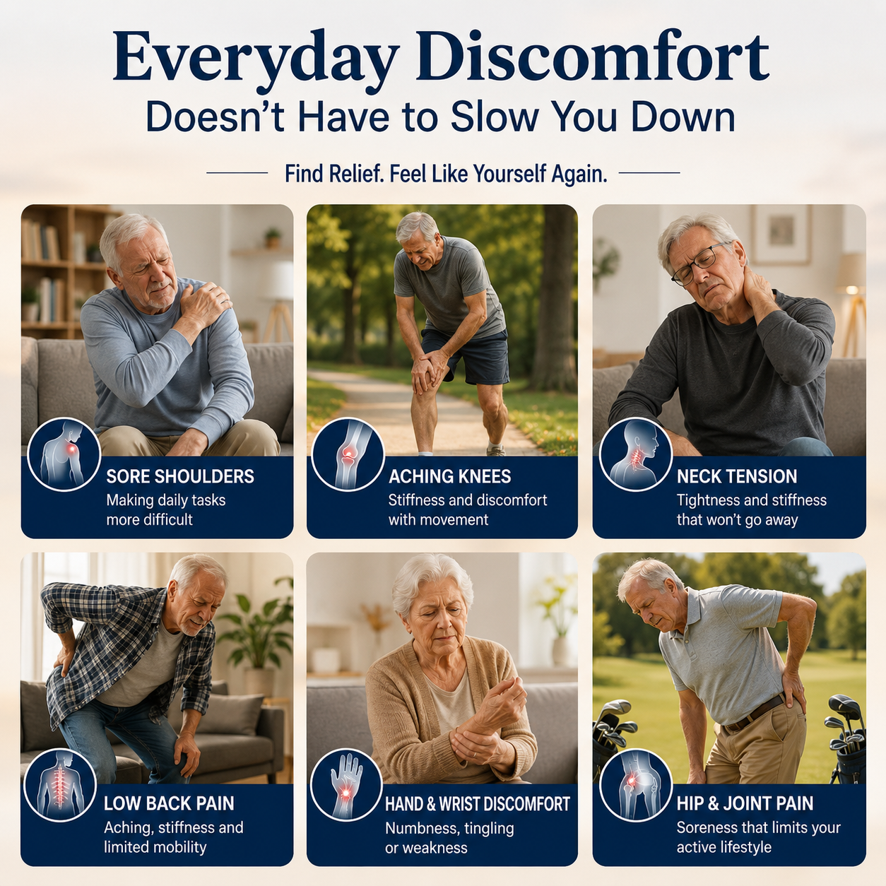 Common areas of everyday discomfort