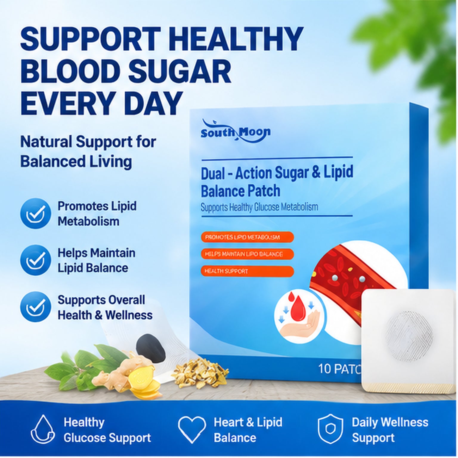 Dual-Action Sugar and Lipid Balance Patch product benefits