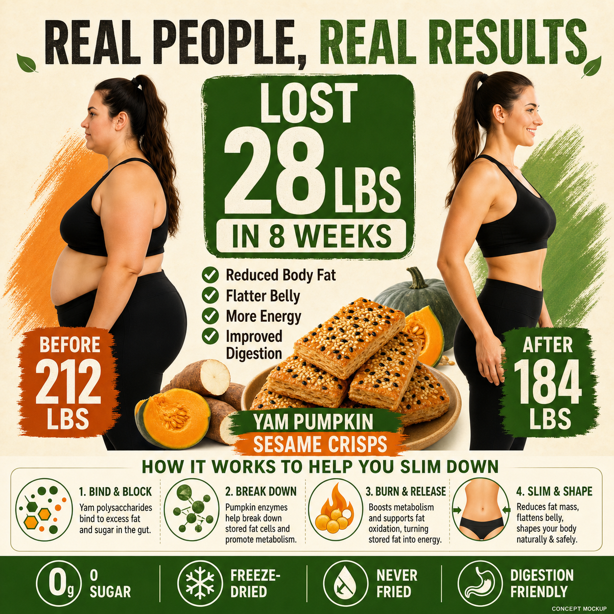 Guilt-Free Yam & Pumpkin Crisps | 100% Plant-Based Superfood Snack  -$AC
