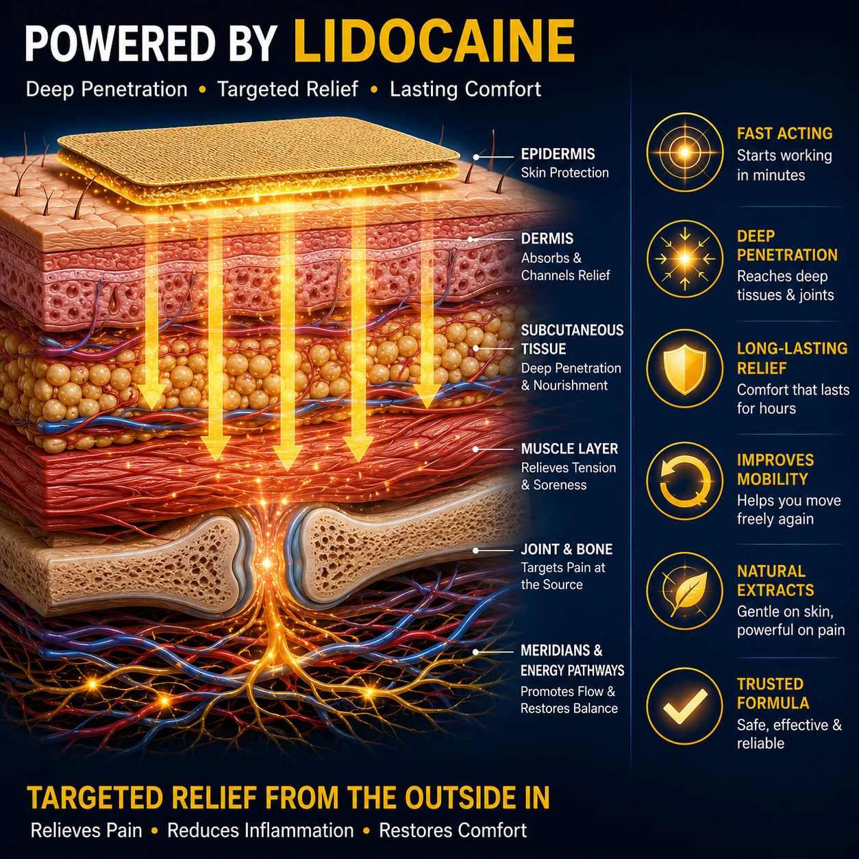 Topical patch skin layer illustration