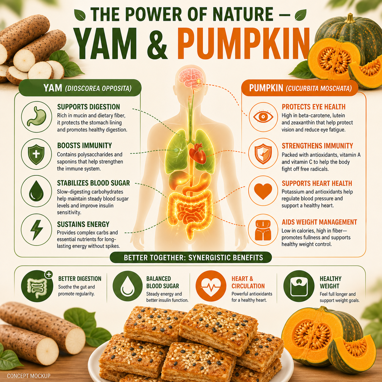 Guilt-Free Yam & Pumpkin Crisps | 100% Plant-Based Superfood Snack  -$AC