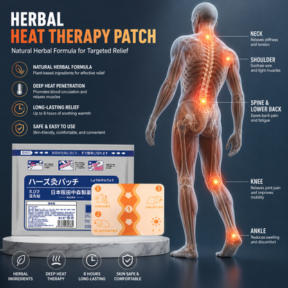 Japanese Herbal Heat Therapy Patches – Deep Warming Comfort for Joints & Muscles -$AC