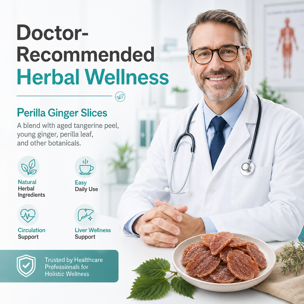 Perilla Citrus Ginger Slices – Daily Herbal Wellness Snack -$AC