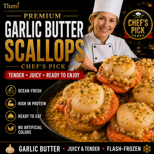 Premium Wild-Caught Scallops | Ready-to-Eat Gourmet Delicacy -$AC