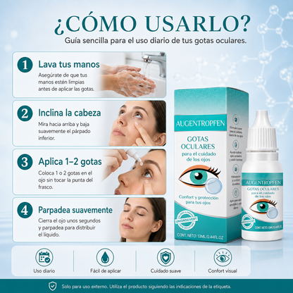 Gotas para el Cuidado Oftálmico Profesional – Hidratación Avanzada para Ojos Secos, Irritados y Cansados  -$AC