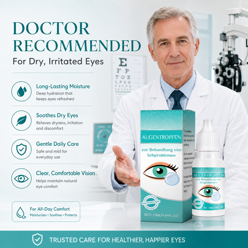 Professional Ophthalmic Care Eye Drops – Advanced Hydration for Dry, Irritated & Tired Eyes  -$AC