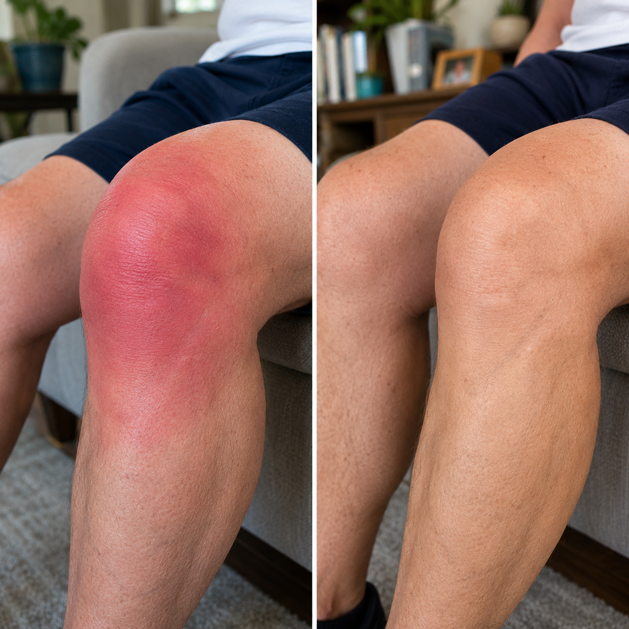 Knee comfort comparison visual