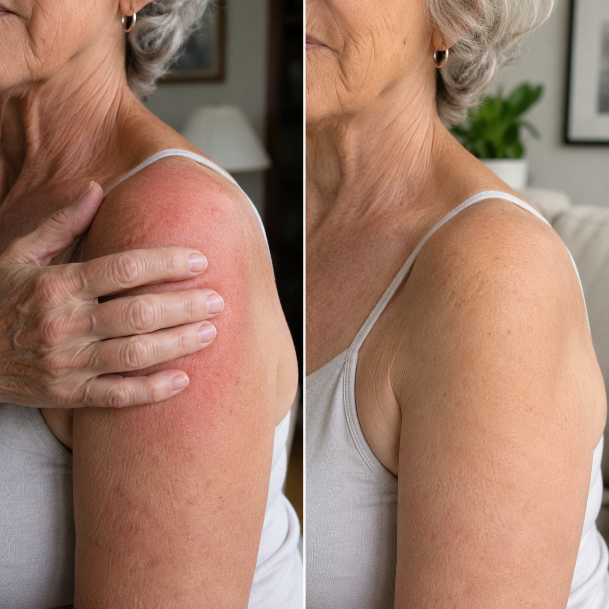Upper arm and shoulder comfort comparison visual