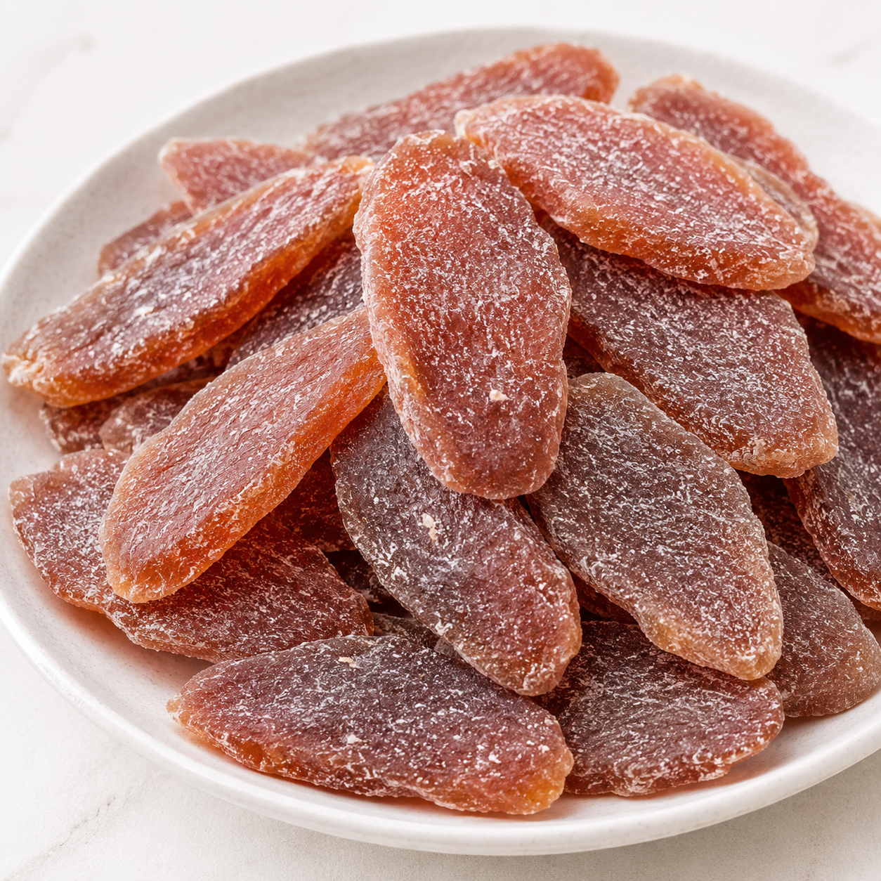 Close-up texture of Perilla Citrus Ginger Slices